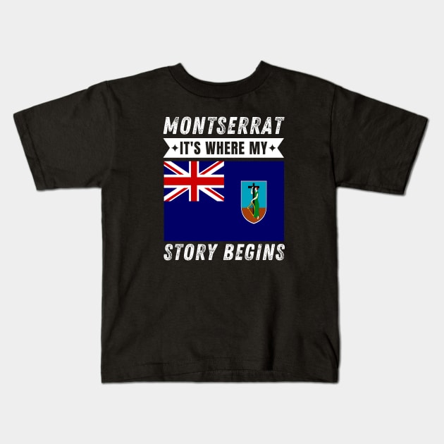 Montserrat Kids T-Shirt by footballomatic